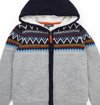 Bhs Boys Grey Marl Knit Hoodie, grey marl 2075243941