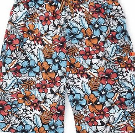 Bhs Boys Hawaiian Print Swim Shorts, green multi