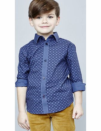 Bhs Boys JRM Navy Geo Print Shirt, navy 1617980249