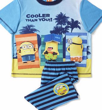 Bhs Boys Minions Shortie Pyjamas, blue 8890951483