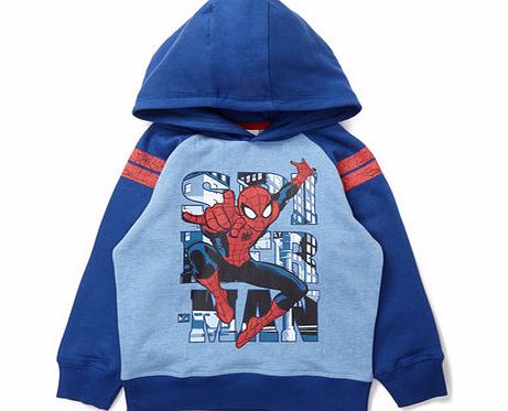 Boys Spiderman Hooded Top, navy 1621320249