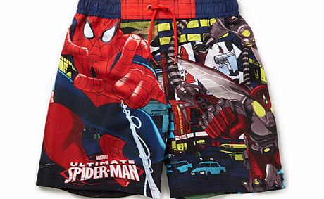 Boys Spiderman Swim Short, navy 1616370249