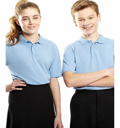 Boys Unisex Blue 3 Pack Polo Shirt, Blue