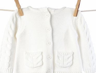 Bhs Boys Unisex Ivory Knitted Cardigan, ivory