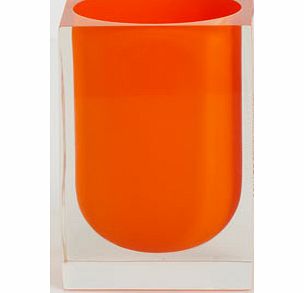 Bhs Bright orange square resin tumbler, bright