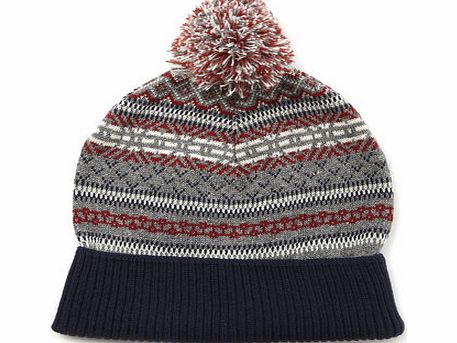 Bhs British Made Fairisle Beanie, Grey BR63H15FGRY