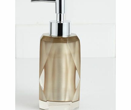 Bronze Faceted Resin Soap Dispenser, bronze