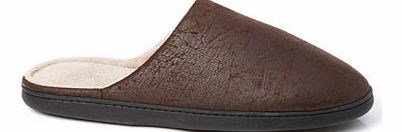 Brown Memory Foam Mule Slippers, Brown BR62D08DBRN