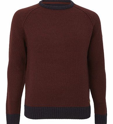 Burgundy Crew Neck Jumper, Red BR53H04FRED