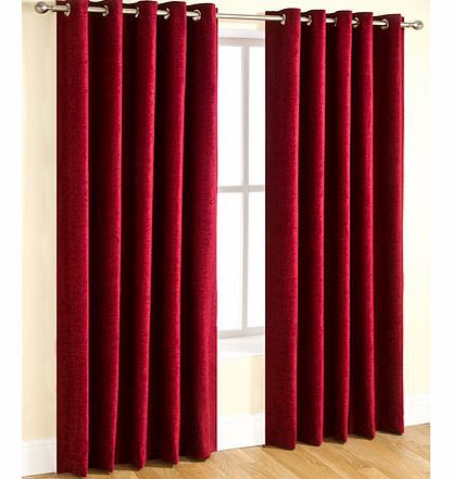 Burgundy Essentials chenille curtain range,