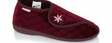 Bhs Burgungy Dunlop Velcro Full Slippers, burgundy
