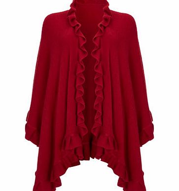Bhs Burnt Red Ruffle Wrap Top, red 12030503874