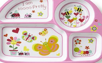 Bhs Butterfly Divided Plate, pink 9579010528