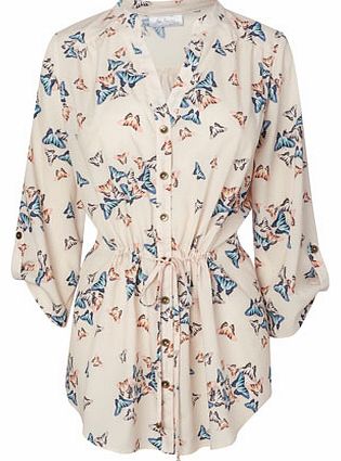 Butterfly Longline Shirt, multi pink 8615746691