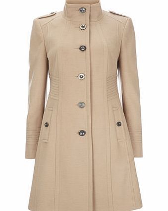 Bhs Camel Stitch Detail Funnel Coat, camel 12033310114