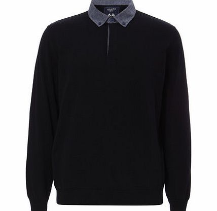 Bhs Chambray Collar Rugby Navy, NAVY BR53C04GNVY