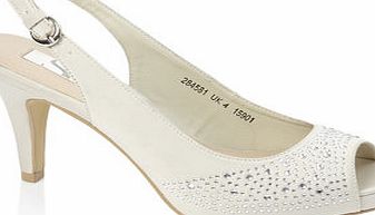 Bhs Champagne Heat Seal Sling Back Court Shoes,