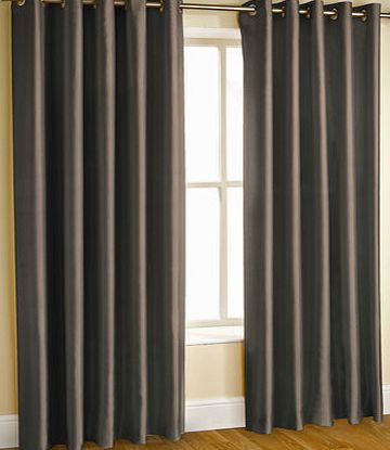 Bhs Charcoal Faux Silk Eyelet Blackout Thermal