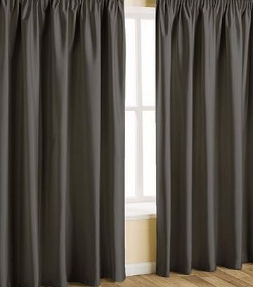 Bhs Charcoal plain faux silk blackout/thermal pencil