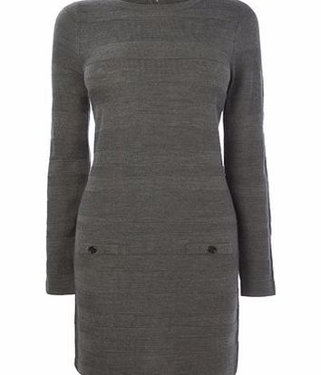 Bhs Charcoal Supersoft Stripe Tunic, charcoal