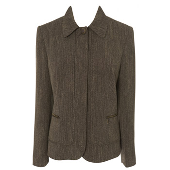 bhs Chocolate textured suit zip jacket