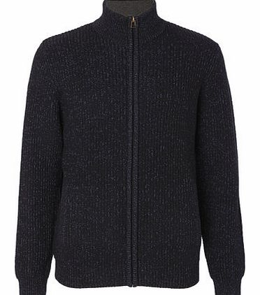 Bhs Chunky Zip Through Jumper, Blue BR53B06FNVY