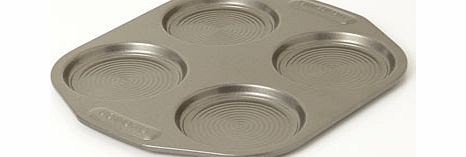 Circulon 4 cup Yorkshire pudding tin, silver