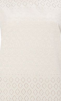 Bhs Coral Floral Broderie Front Vest, coral 2425043641