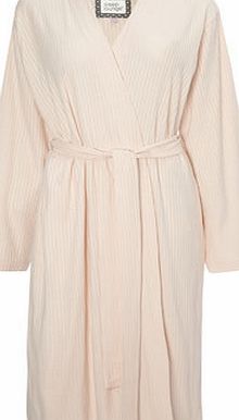 Bhs Coral Lightweight Stripe Kimono Robe, coral
