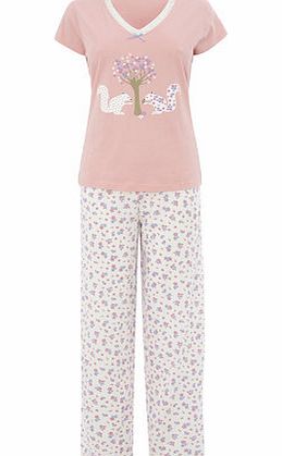 Bhs Coral Squirrel Long Pant Pyjama, coral 733183641