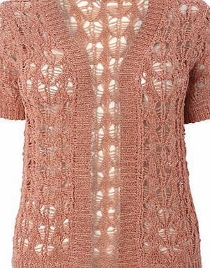Bhs Coral Tape Yarn Shrug, coral 588223641