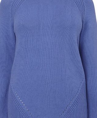 Bhs Cornflower Cotton Hem Jumper, navy 587990249