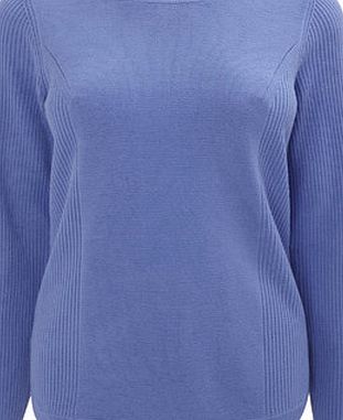 Bhs Cornflower Zip Back Jumper, cornflower 586250588
