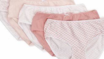 Bhs Cream and Pink Geo Floral Print 5 Pack Midi