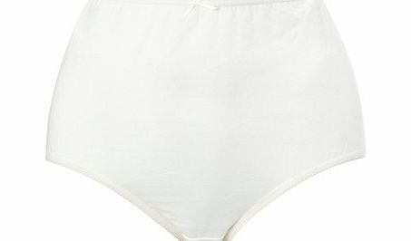 Bhs Cream Cotton Full Brief, cream 4803840004