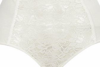 Bhs Cream Floral Lace Full Brief Knicker, cream