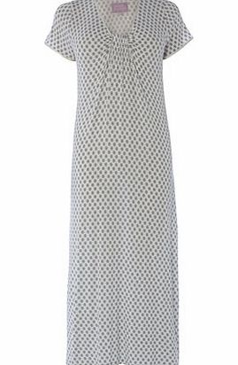 Bhs Cream Multi Retro Print Viscose Nightdress,