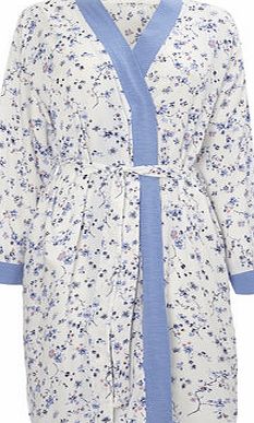 Bhs Cream Multi Short Floral Print Kimono, cream