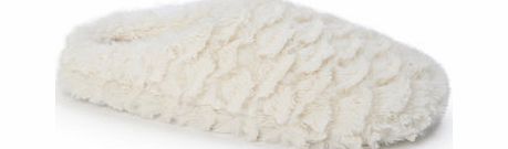 Bhs Cream Scallop Fur Padder Slipper, cream 6007010005
