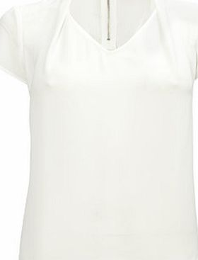 Bhs Cream V Neck Blouse, cream 8616970005