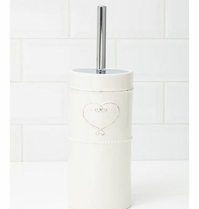 Cream vintage heart toilet brush, cream 1932200005