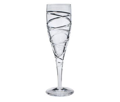 Cross swirl champagne flute 18 cl