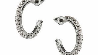 Bhs Crystal Rhinestone Hoop Earrings, crystal