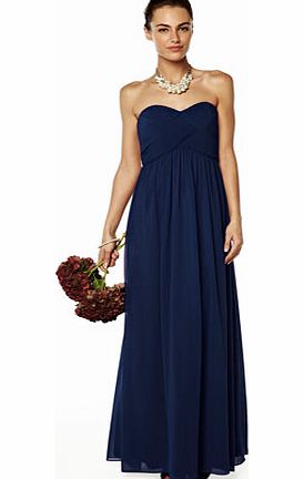 Bhs Darcy Navy Long Bridesmaid Dress, navy 19000190249