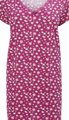 Bhs Dark Pink Floral Sleep T, dark pink 734980962
