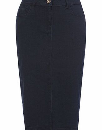 Bhs Darkwash Denim Pencil Skirt, darkwash denim