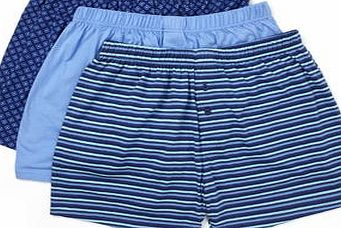 Bhs Denim Blue 3 Pack Boxers, Blue BR60J03GBLU