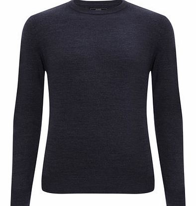 Bhs Denim Blue Supersoft Crew Neck, Blue BR53A07FBLU