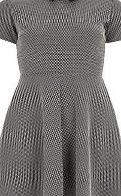 Bhs Dorothy Perkins Black and Ivory Spot Dress,