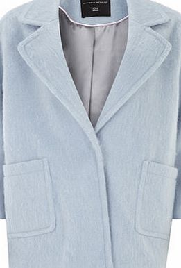 Bhs Dorothy Perkins Petite Blue Boyfriend Coat, blue